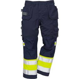 Fristads Kansas Hantverkarbyxa Flamestat 2074 ATHS, Klass Varsel Gul/Marinblå