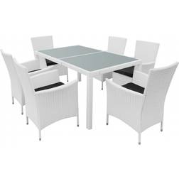 vidaXL 42501 Juego de comedor de patio, 1 Mesa incl. 6 Sillas