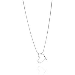 Efva Attling Crazy Heart Silver Pendant Necklace - 40cm