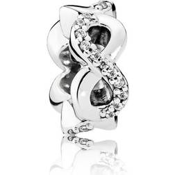 Pandora Infinite Love Charm - Silver/Transparent