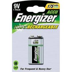 Energizer Batería recargable 9v, 175 mAh