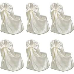 vidaXL Wedding 6pcs Stolsöverdrag Beige