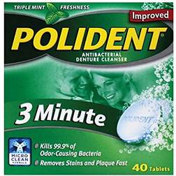 Polident 3-Minute Denture Cleanser Tablets 40-pack