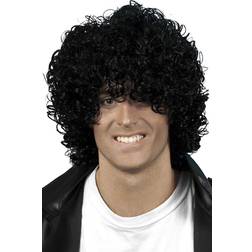 Smiffys Afro Wet Look Wig Black