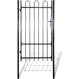 vidaXL Single Door Fence Gate with Hoop Top