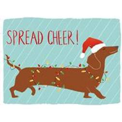 Dachshund Spread Cheer Holiday Embellished Notecards, Ukendt format