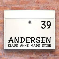 #2 Navn postkasse stickers