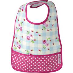 Bambino Easy Wipe Pocket Bib Pink Flower