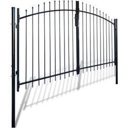 vidaXL Double Door Fence Gate with Spear Top 118.1x78.7"
