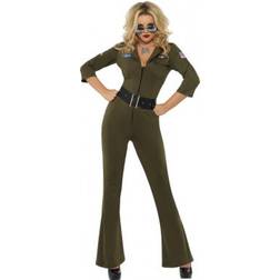 Smiffys Disfraz Aviador De Top Gun Para Mujer Original Talla