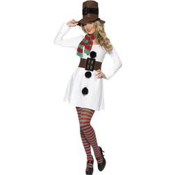 Smiffys Miss Snowman Costume White & Black