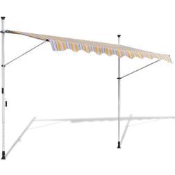 vidaXL Toldo Retráctil De Operación Manual 400 cm Crema