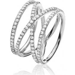 Izabel Camille Promise White Silver Ring w. White Cubic Zirconia (A4085sws)