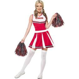 Smiffys Costume Cheerleader Pompom Girl Blanc rouge