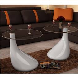 vidaXL 240322 Drop 2pc Couchtisch 42cm