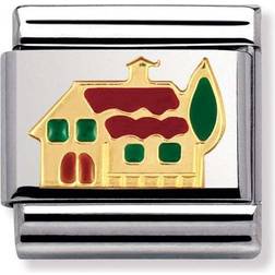 Nomination Composable Classic Link House Charm - Silver/Gold/Red/Green