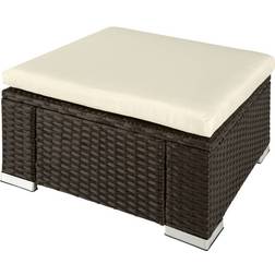 tectake Polyrattan puf med hynde