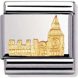Nomination Composable Classic Link Monuments Big Ben Charm - Silver/Gold