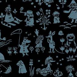 Paintpart Tapetti Sandudd Moomin 5164-1, 0,53x11,2m, musta/hopea, non-woven