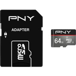 PNY Turbo Performance MicroSDXC Class 10 UHS-I U3 90/60MB/s 64GB+Adapter