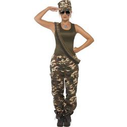 Smiffys Womens Camo fatigues Soldier Costume