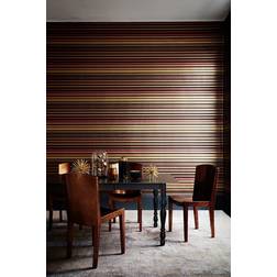 Cole & Son Tapete Carousel Stripe von Charcoal Reds brun
