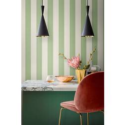 Cole & Son Jaspe Stripe Wallpaper Marquee Stripes Collection Roll Leaf Green 110/4022