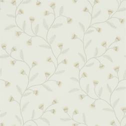 Sanderson Florale Tapete Everly von Linen grigio