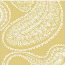 Cole & Son Tapete Rajapur Flock von Yellow White giallo