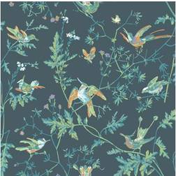 Cole & Son Tapete Hummingbirds Viridian bleu