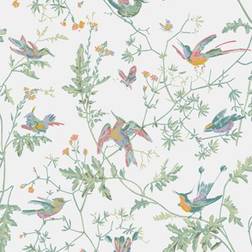 Cole & Son Tapete Hummingbirds Pastel verde/verde chiaro