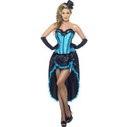 Smiffys Burlesque jurk dames blauw Maat