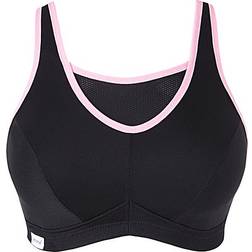 Glamorise No-Bounce Cami Sport Bra - Black/Pink