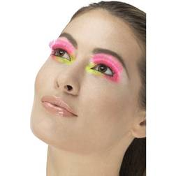 Smiffys 80's Party Eyelashes Neon Pink