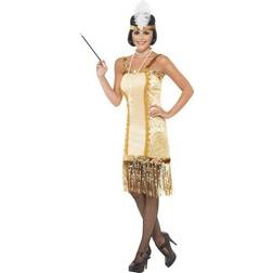 Smiffys Charleston Flapper Costume Gold