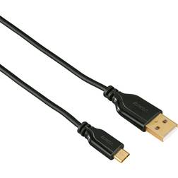 Hama 3 Stars USB A - USB Micro-B 2.0 0.8m