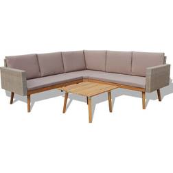 vidaXL 43133 Conjunto de Sala de Exterior, 1 Mesa incl. 3 Sofás