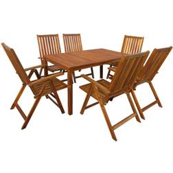 vidaXL 42611 Matgrupp, 1 Bord inkl. 6 Stolar
