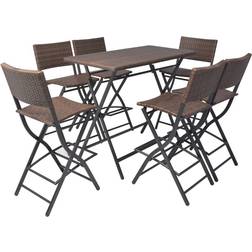 vidaXL 42877 Matgrupp, 1 Bord inkl. 6 Stolar