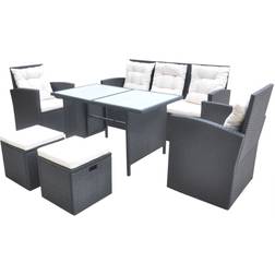 vidaXL 42643 Havemøbelsæt, 1 borde inkl. 2 stole & 1 sofaer