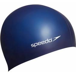 Speedo Gorro Plain Flat Silicone blanco White