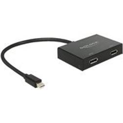 DeLock Mini DisplayPort - 2xDisplayPort Adapter M-F 0.3m