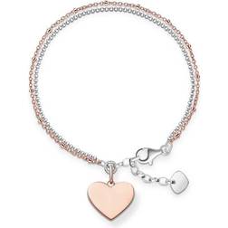 Thomas Sabo Bracelet cœur or rose argent LBA0102-415-12-L19,5V couleur or rose/argenté