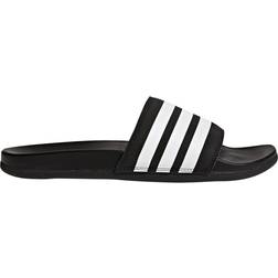 adidas Adilette Cloudfoam Plus Stripes - Black/White