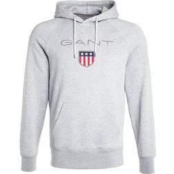 Gant Shield Hoodie - Grey Melange