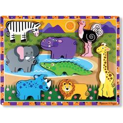 Melissa & Doug Safari Chunky Puzzle 8 Pieces