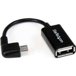 StarTech Right Angle USB A-USB Micro-B OTG 2.0 0.1m