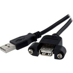 StarTech Panel Mount USB A-USB A 2.0 M-F 0.6m