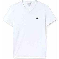 Lacoste V-neck Pima Cotton Jersey T-shirt - White