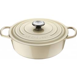 Le Creuset Almond Signature Oval with lid 4.1 L 27 cm